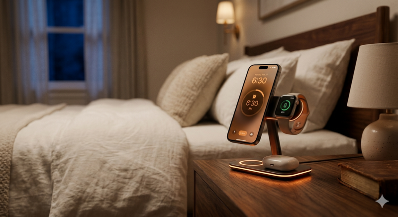 Magnetic 3-in-1 Wireless Charging Station