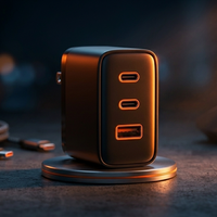 GaN 65W 3-Port USB-C Charging Station