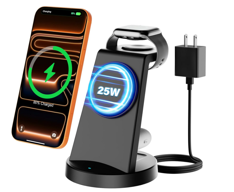 Magnetic 3-in-1 Wireless Charging Station