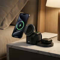 Magnetic 3-in-1 Wireless Charging Station